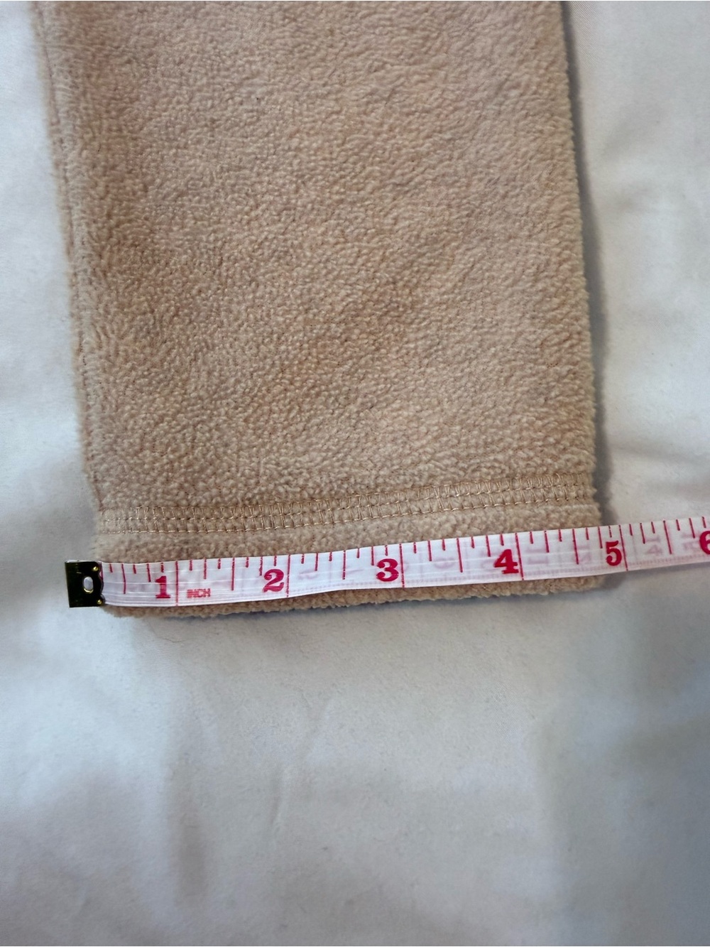 croft & barrow Womens Large Tan Zip-Front Fleece Jacket Embroidered Mountain VTG - Picture 15 of 15